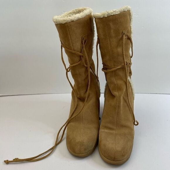 Michael Kors| Leather suede| Vintage| Wedged Heel| Boot - Picture 9 of 11